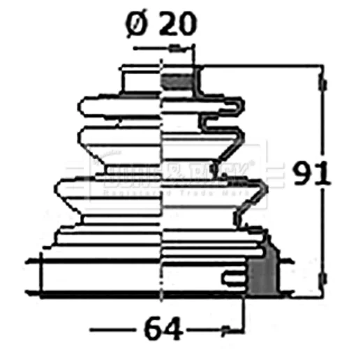 Manžeta hnacieho hriadeľa - opravná sada BCB6334 (BORG & BECK)
