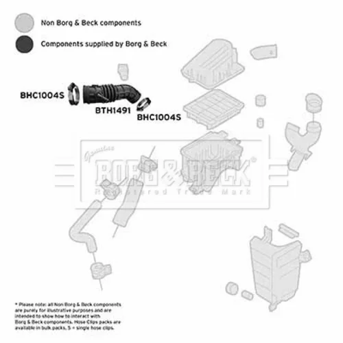 Nasávacia hadica, Vzduchový filter BTH1491 (BORG & BECK) - obr. 2