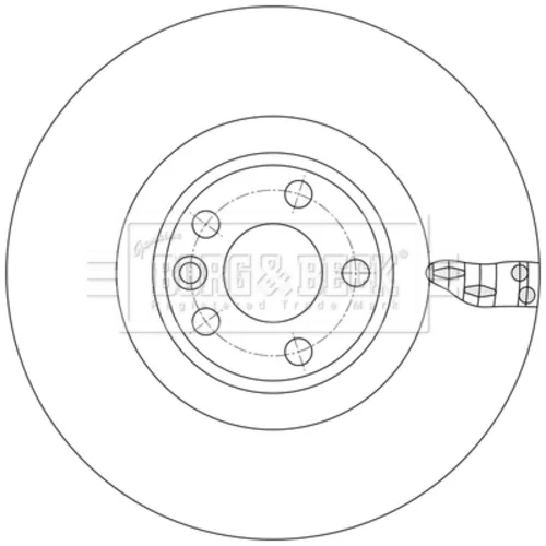 Brzdový kotúč BBD6221S (BORG & BECK) - obr. 1