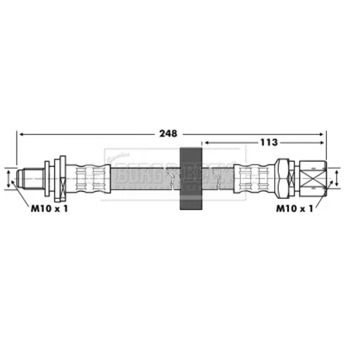 Brzdová hadica BBH6844 (BORG & BECK) - obr. 1