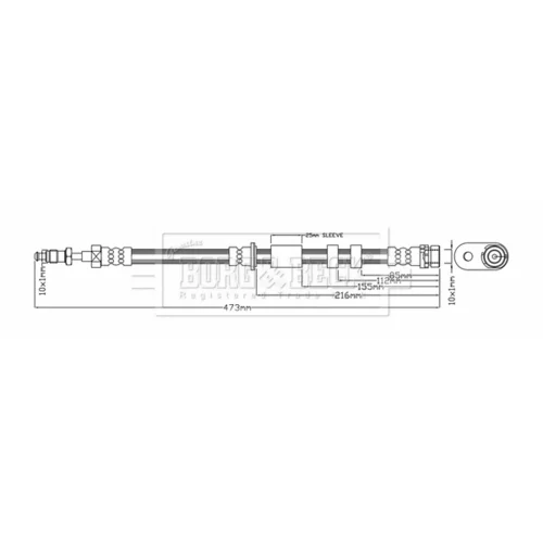 Brzdová hadica BBH7954 (BORG & BECK) - obr. 1