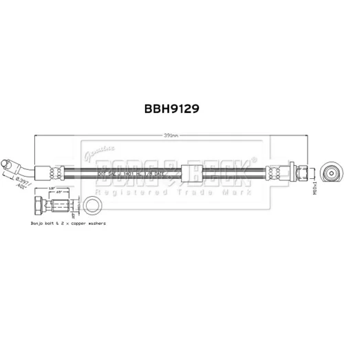 Brzdová hadica BORG & BECK BBH9129