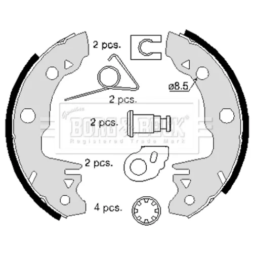Sada brzdových čeľustí BORG & BECK BBS6123
