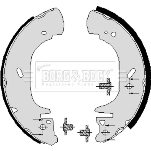Sada brzdových čeľustí BORG & BECK BBS6190
