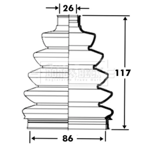 Manžeta hnacieho hriadeľa - opravná sada BCB2389 (BORG & BECK)