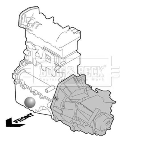 Uloženie motora BEM4002 (BORG & BECK) - obr. 1
