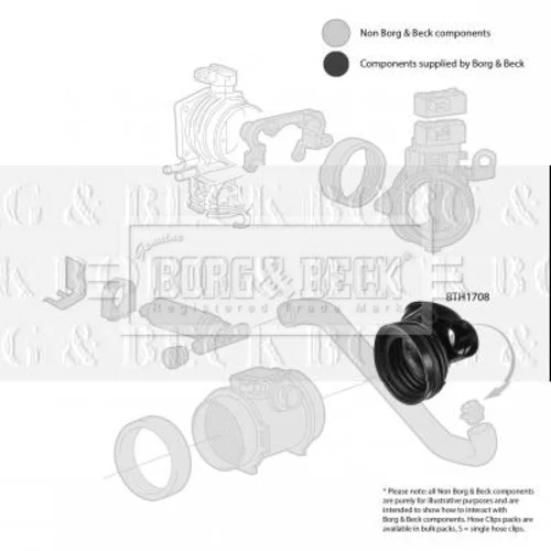 Nasávacia hadica, Vzduchový filter BTH1708 (BORG & BECK) - obr. 2