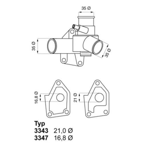 Termostat chladenia WAHLER 3343.80D