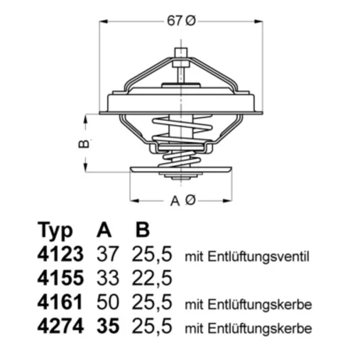 Termostat chladenia WAHLER 4274.87D