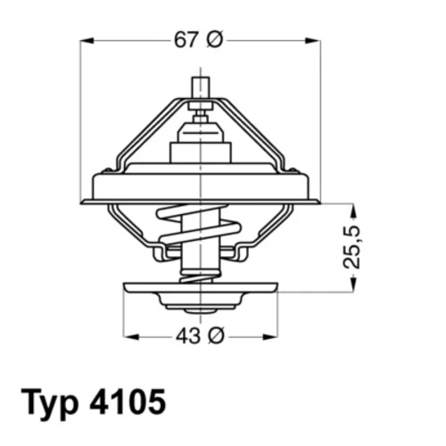Termostat chladenia WAHLER 4105.71D