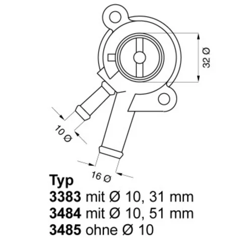 Termostat chladenia WAHLER 3485.87D