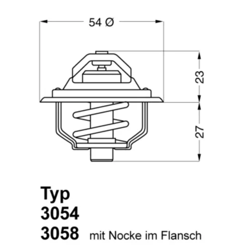 Termostat chladenia WAHLER 3054.92D50