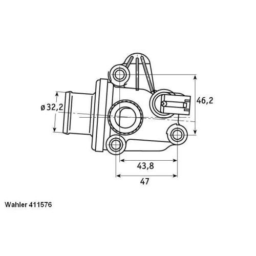 Termostat chladenia WAHLER 411576.87D