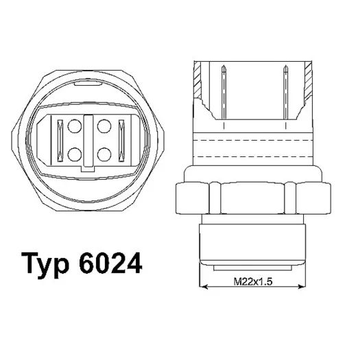 Teplotný spínač ventilátora chladenia WAHLER 6024.95D