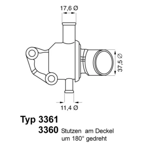 Termostat chladenia WAHLER 3360.87D