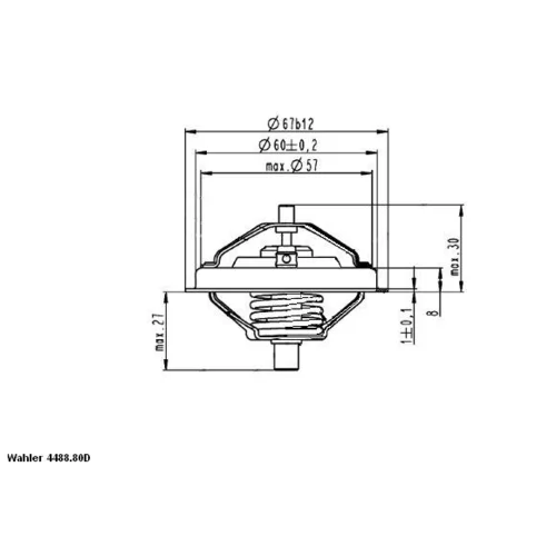 Termostat chladenia WAHLER 4488.80D0