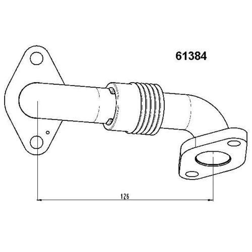 Potrubie EGR ventilu 61384D /WAHLER/