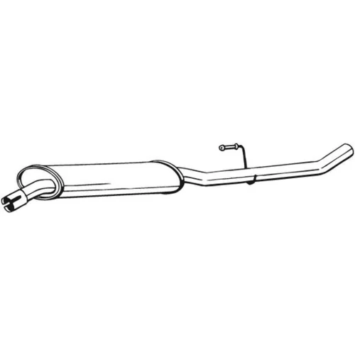 Stredný tlmič výfuku 283-307 /BOSAL/