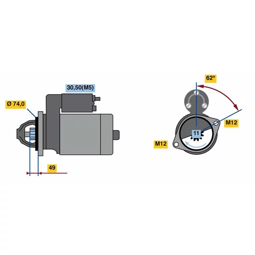 Štartér 0 001 138 039 /BOSCH/ - obr. 4