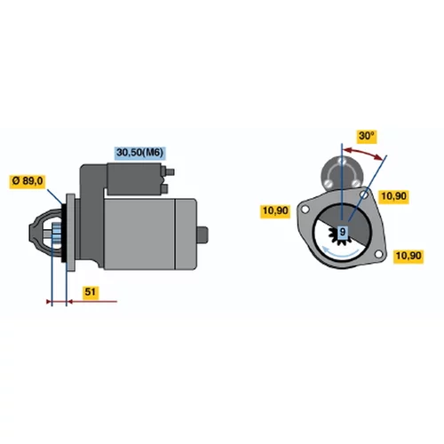 Štartér 0 001 367 303 /BOSCH/ - obr. 4