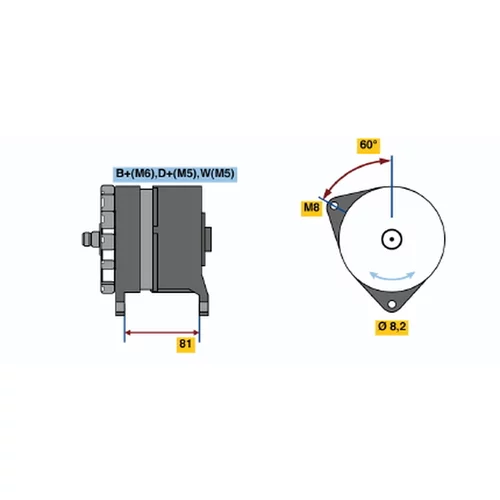 Alternátor BOSCH 0 120 489 460