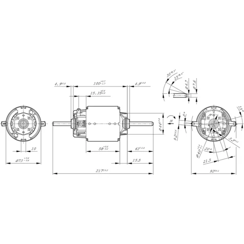 Elektromotor vetráka chladiča 0 130 101 616 /BOSCH/ - obr. 6
