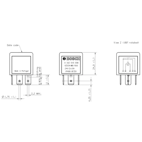 Relé pracovného prúdu 0 332 015 008 /BOSCH/ - obr. 4