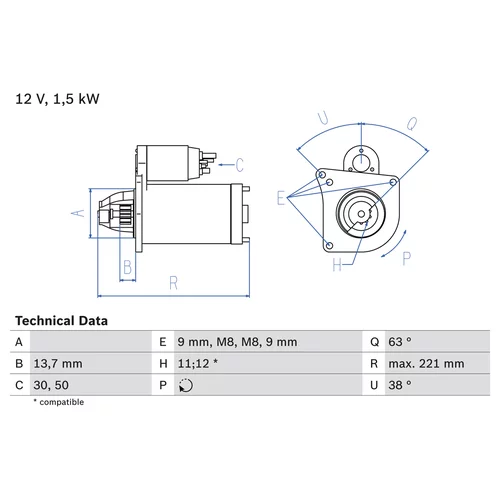 Štartér 0 986 022 790 /BOSCH/ - obr. 1
