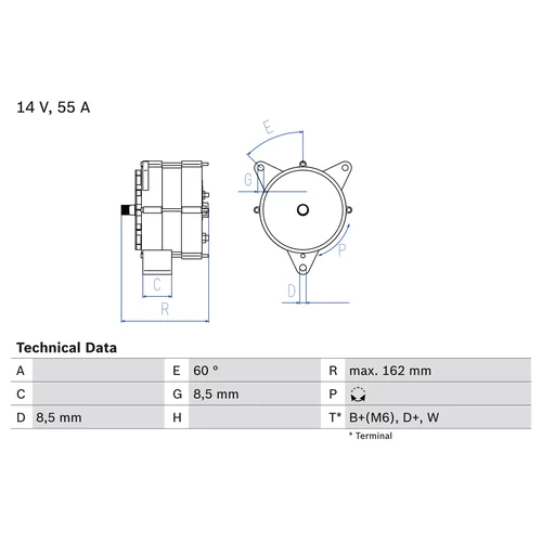 Alternátor BOSCH 0 986 031 270