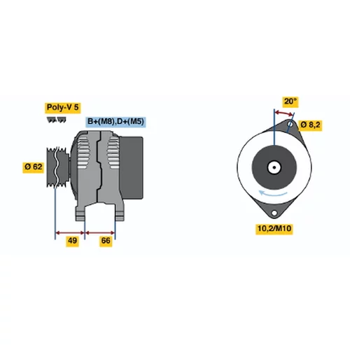 Alternátor BOSCH 0 986 039 921