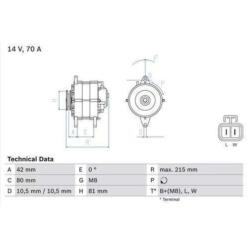 Alternátor BOSCH 0 986 041 790