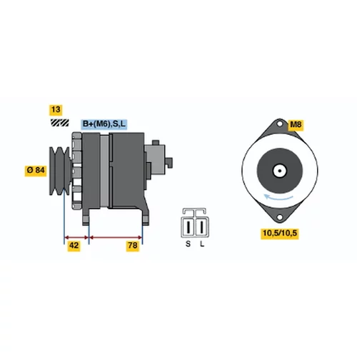 Alternátor BOSCH 0 986 046 421