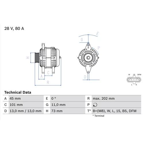 Alternátor BOSCH 0 986 047 440