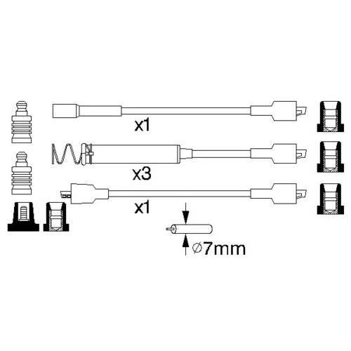Sada zapaľovacích káblov 0 986 356 722 /BOSCH/ - obr. 4