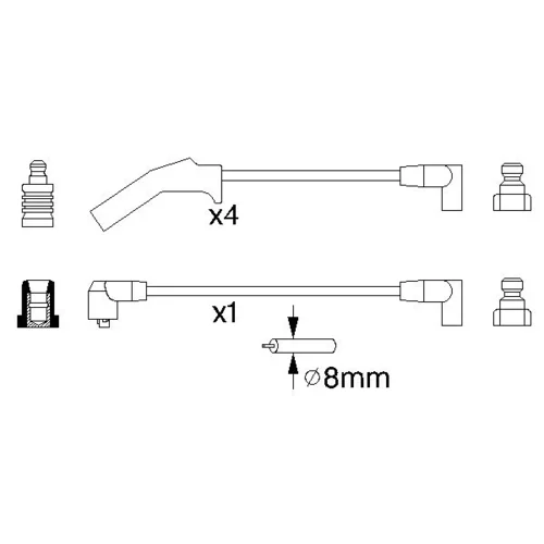 Sada zapaľovacích káblov 0 986 356 724 /BOSCH/ - obr. 4
