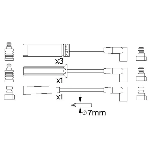 Sada zapaľovacích káblov 0 986 356 739 /BOSCH/ - obr. 4