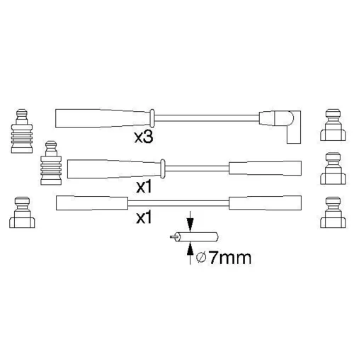 Sada zapaľovacích káblov 0 986 356 803 /BOSCH/ - obr. 4