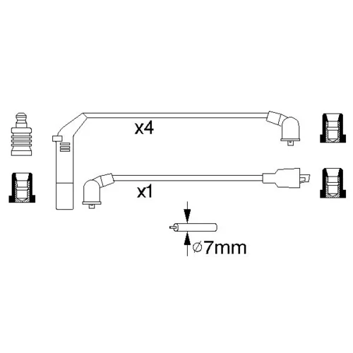 Sada zapaľovacích káblov 0 986 356 813 /BOSCH/ - obr. 4