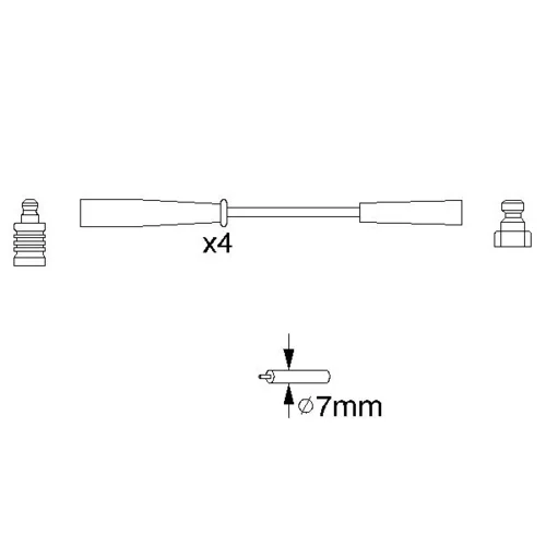 Sada zapaľovacích káblov 0 986 356 817 /BOSCH/ - obr. 4