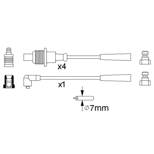 Sada zapaľovacích káblov 0 986 356 863 /BOSCH/ - obr. 4
