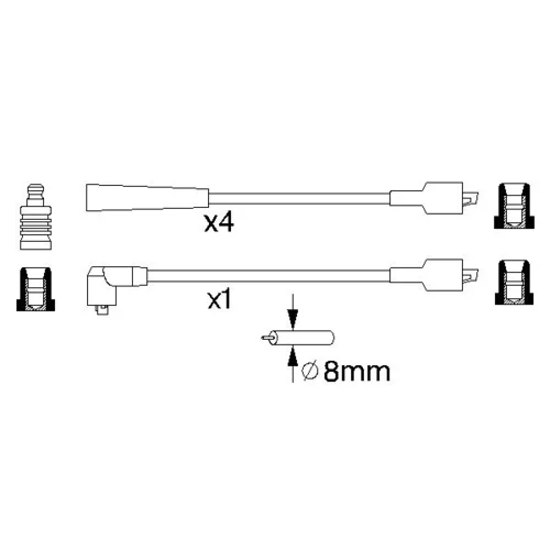 Sada zapaľovacích káblov 0 986 356 868 /BOSCH/ - obr. 4