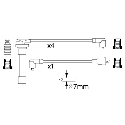 Sada zapaľovacích káblov 0 986 356 893 /BOSCH/ - obr. 4