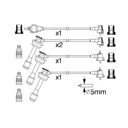 Sada zapaľovacích káblov 0 986 357 175 /BOSCH/ - obr. 4