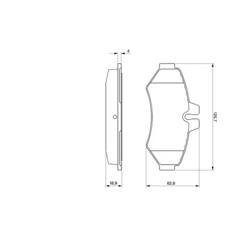 Sada brzdových platničiek kotúčovej brzdy 0 986 424 516 /BOSCH/ - obr. 6