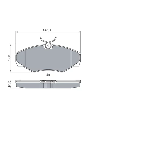 Sada brzdových platničiek kotúčovej brzdy 0 986 424 636 /BOSCH/ - obr. 4