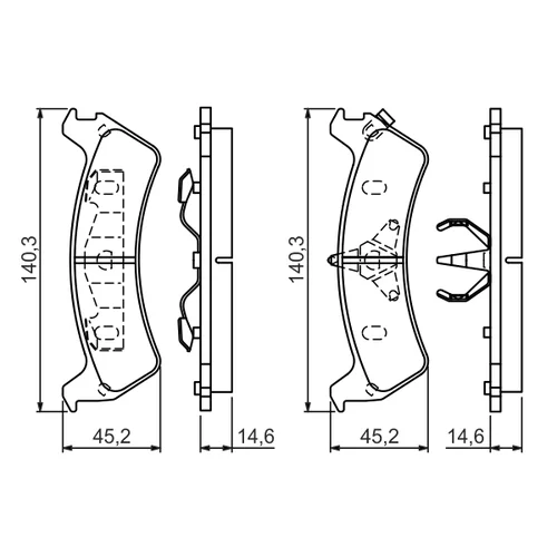 Sada brzdových platničiek kotúčovej brzdy 0 986 424 655 /BOSCH/ - obr. 4