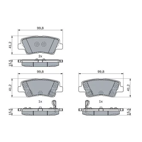 Sada brzdových platničiek kotúčovej brzdy 0 986 424 959 /BOSCH/ - obr. 4