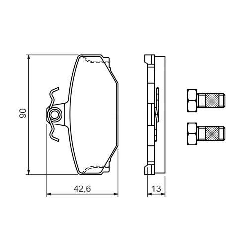 Sada brzdových platničiek kotúčovej brzdy 0 986 460 995 /BOSCH/ - obr. 4