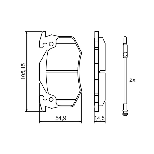 Sada brzdových platničiek kotúčovej brzdy 0 986 466 346 /BOSCH/ - obr. 4