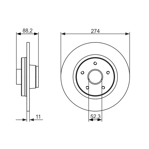 Brzdový kotúč 0 986 479 695 /BOSCH/ - obr. 4